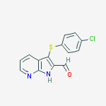 3-(4-chlorophenylthio)-1H-pyrrolo[2,3-b]pyridine-2-carbaldehyde molecular structure
