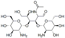 N-[(2R,3R,4S,5R)-3,4-bis[[(2R,3R,4R,5S,6R)-3-amino-4,5-dihydroxy-6-(hy droxymethyl)oxan-2-yl]oxy]-5,6-dihydroxy-1-oxo-hexan-2-yl]acetamide molecular structure