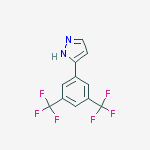 3-(3,5-bis(trifluoromethyl)phenyl)-1H-pyrazole molecular structure