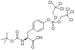 nα-boc-o-[bis-(2,2,2-trichloroethyl)phospho]-l-tyrosine molecular structure