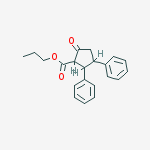 propyl 5-oxo-2,3-diphenylcyclopentanecarboxylate molecular structure