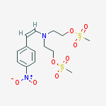 {[(Z)-2-(4-nitrophenyl)ethenyl]imino}diethane-2,1-diyl dimethanesulfonate molecular structure