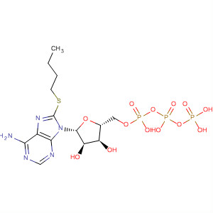 Adenosine 5'-(tetrahydrogen triphosphate), 8-(butylthio)- molecular structure
