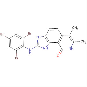 9H-Imidazo[4,5-h]isoquinolin-9-one,1,8-dihydro-6,7-dimethyl-2-[(2,4,6-tribromophenyl)amino]- molecular structure