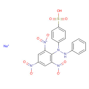 Benzenesulfonic acid, 4-[1-phenyl-2-(2,4,6-trinitrophenyl)hydrazino]-,monosodium salt molecular structure