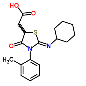 [(2Z)-2-(cyclohexylimino)-3-(2-methylphenyl)-4-oxo-1,3-thiazolidin-5-yl]acetic acid