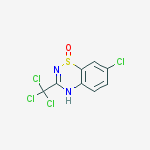 2H-1,2,4-Benzothiadiazine, 7-chloro-3-(trichloromethyl)-, 1-oxide molecular structure