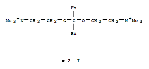 2,2'-[(diphenylmethanediyl)bis(oxy)]bis(N,N,N-trimethylethanaminium) molecular structure