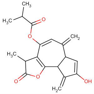 Propanoic acid, 2-methyl-,dodecahydro-8-hydroxy-3-methyl-6,9-bis(methylene)-2-oxoazuleno[4,5-b]furan-4-yl ester molecular structure