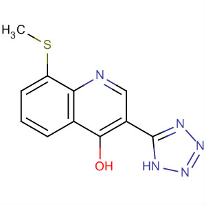 4-Quinolinol, 8-(methylthio)-3-(1H-tetrazol-5-yl)- molecular structure