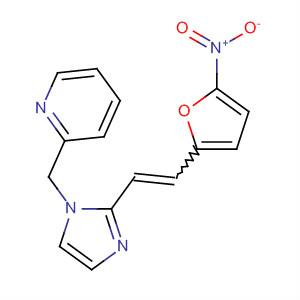 Pyridine, 2-[[2-[2-(5-nitro-2-furanyl)ethenyl]-1H-imidazol-1-yl]methyl]- molecular structure