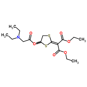 diethyl {4-[(N,N-diethylglycyl)oxy]-1,3-dithiolan-2-ylidene}propanedioate molecular structure