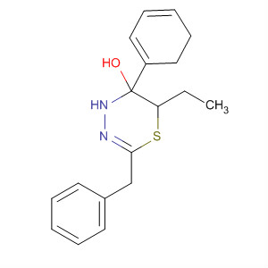 4H-1,3,4-Thiadiazin-5-ol, 6-ethyl-5,6-dihydro-5-phenyl-2-(phenylmethyl)-