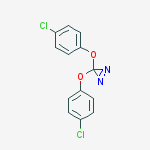 3H-Diazirine, 3,3-bis(4-chlorophenoxy)- molecular structure