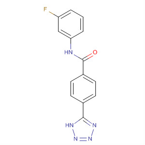 Benzamide, N-(3-fluorophenyl)-4-(1H-tetrazol-5-yl)- molecular structure