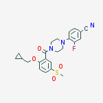 Benzonitrile, 4-[4-[2-(cyclopropylmethoxy)-5-(methylsulfonyl)benzoyl]-1-piperazinyl]-3-fluoro-