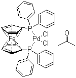 Dichloro(1,1-bis(diphenylphosphino)ferrocene)palladium(II) acetone adduct