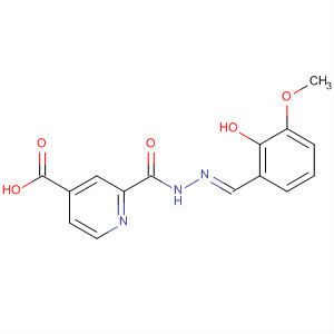 4-Pyridinecarboxylic acid,(2E)-[(2-hydroxy-3-methoxyphenyl)methylene]hydrazide molecular structure