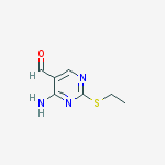 5-Pyrimidinecarboxaldehyde, 4-amino-2-(ethylthio)- molecular structure