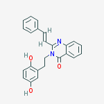 3-[2-(2,5-dihydroxyphenyl)ethyl]-2-[(E)-2-phenylethenyl]quinazolin-4(3H)-one