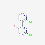 2-chloro-4-(2-chloropyridin-3-yl)-5-fluoropyrimidine molecular structure