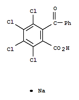 2-benzoyl-3,4,5,6-tetrachlorobenzoic acid molecular structure