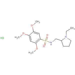 Benzenesulfonamide,N-[(1-ethyl-2-pyrrolidinyl)methyl]-2,4,5-trimethoxy-, monohydrochloride molecular structure