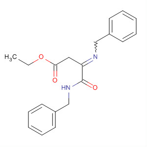 Butanoic acid, 4-oxo-4-[(phenylmethyl)amino]-3-[(phenylmethyl)imino]-,ethyl ester molecular structure