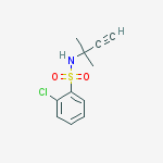 2-chloro-N-(2-methylbut-3-yn-2-yl)benzenesulfonamide molecular structure