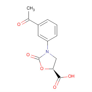 5-Oxazolidinecarboxylic acid, 3-(3-acetylphenyl)-2-oxo-, (5S)-