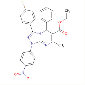1,2,4-Triazolo[4,3-a]pyrimidine-6-carboxylic acid,3-(4-fluorophenyl)-1,5-dihydro-7-methyl-1-(4-nitrophenyl)-5-phenyl-, ethylester