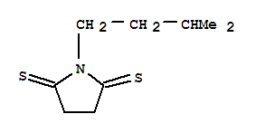 2,5-Pyrrolidinedithione,  1-(3-methylbutyl)- molecular structure