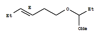 (E)-1-(1-methoxypropoxy)hex-3-ene molecular structure